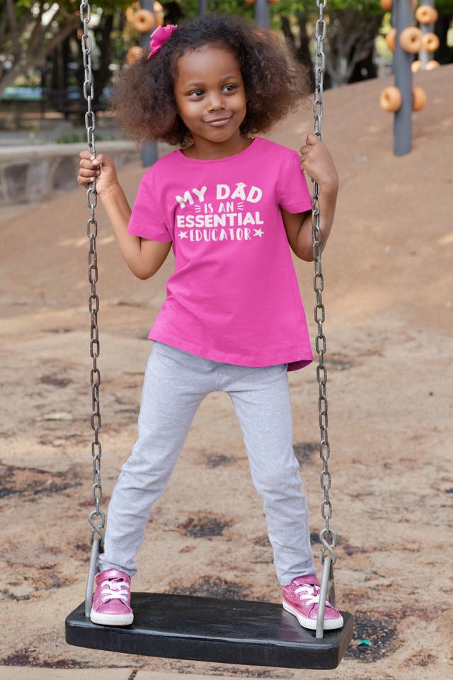 Image of child in pink educator shirt